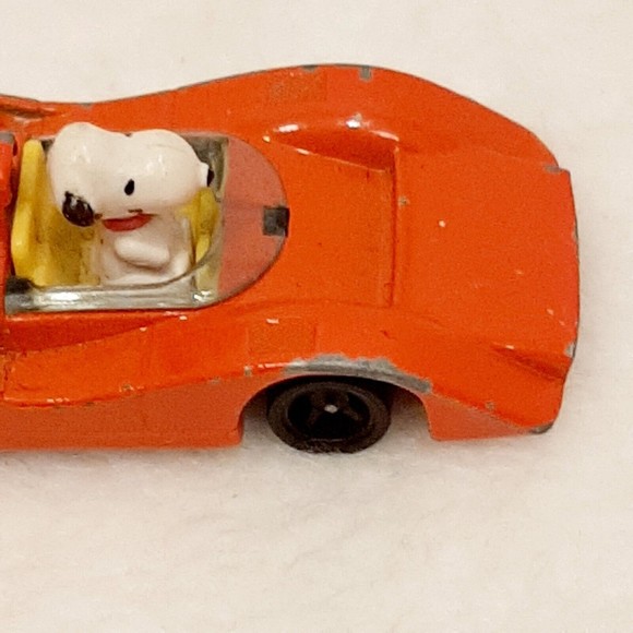 Vintage Peanuts Gang Snoopy In A Red Race Car Aviva 1958 Japan Die Cast - Picture 15 of 16